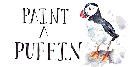 Immagine principale di Edinburgh Watercolour Workshop: Paint a Puffin (with Prosecco) 