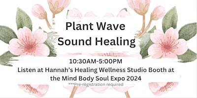 Primaire afbeelding van Plant Wave Meditation at Mind Body Soul Expo 2024