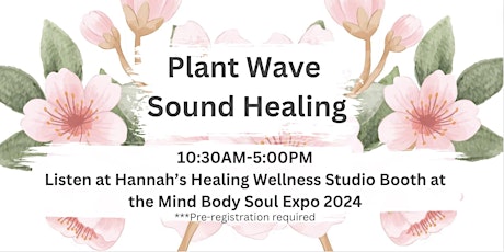 Plant Wave Meditation at Mind Body Soul Expo 2024