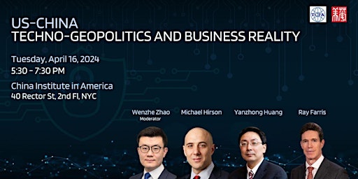 Imagem principal do evento US-China Techno-Geopolitics and Business Reality
