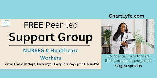 Hauptbild für Free Peer-Led Support Group for Nurses & Healthcare Workers