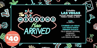 Imagen principal de CHUBBIES LAS VEGAS OUTLET STORE: GRAND OPENING PARTY