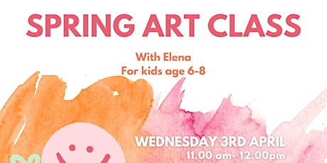 Spring Art Class for kids age 6-8 primary image