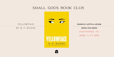Small Gods Book Club March Discussion - Yellowface