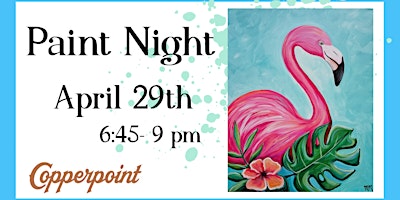 Tropical Flamingo Canvas Paint Night primary image