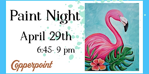 Imagen principal de Tropical Flamingo Canvas Paint Night