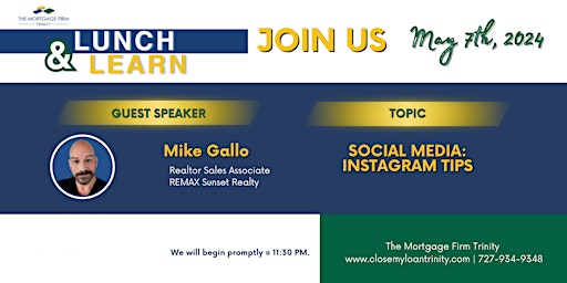 Image principale de Lunch & Learn May: Guest Speaker Mike Gallo