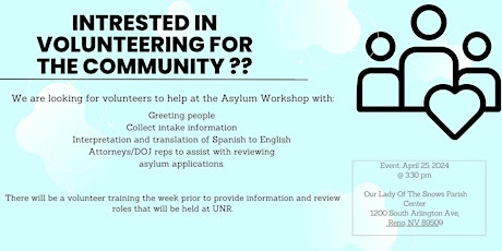 Attend the Volunteer Training to Assist With the Asylum Workshop