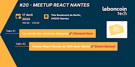 #20 - Meetup React Nantes x leboncoin tech