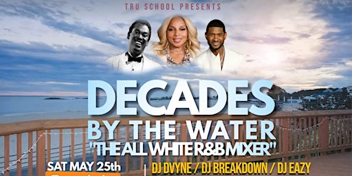 Image principale de MD Productions Presents: "Decades By The Water" The All White R&B Mixer