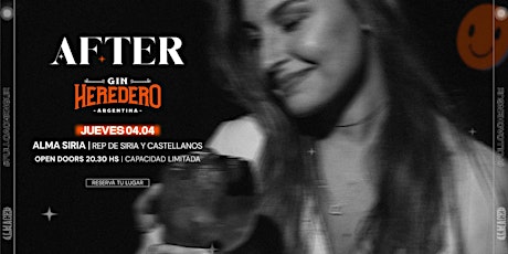 ¡After Heredero! - Jueves 4/4  -  Evento Exclusivo en Alma Siria