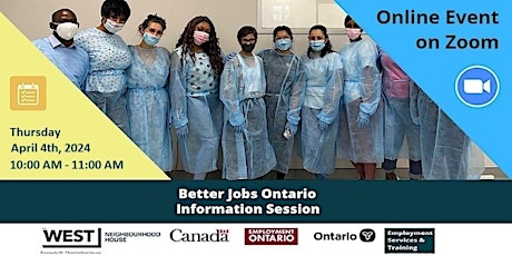 Better Jobs Ontario( Second Career ) Info Session