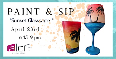 Sunset Glassware Paint Night primary image