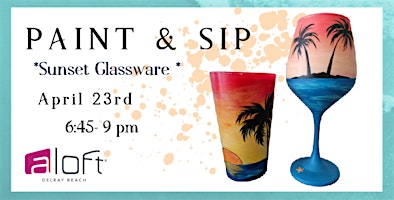 Sunset Glassware Paint Night primary image