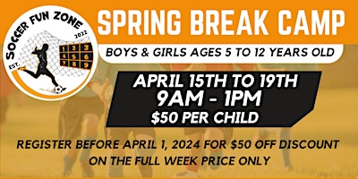 Image principale de Soccer Spring Break Camp