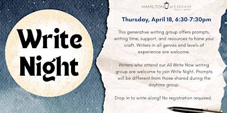 Write Night: Generative Writing Group