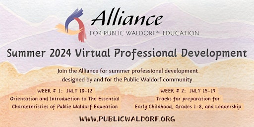 Alliance Summer 2024: Virtual Professional Development primary image