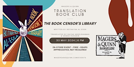 Imagem principal do evento Translation Book Club - The Book Censor's Library