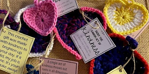 Act of kindness crochet hearts primary image