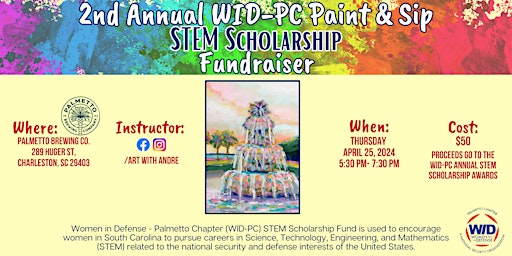 Image principale de 2nd Annual WID-PC Paint & Sip STEM Scholarship Fundraiser