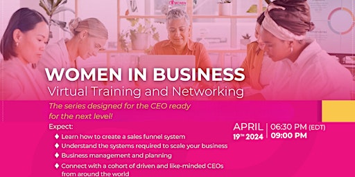 Primaire afbeelding van Women in Business - Virtual Training and Networking