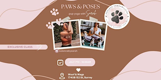 Imagem principal do evento Paws & Poses : Pup Yoga