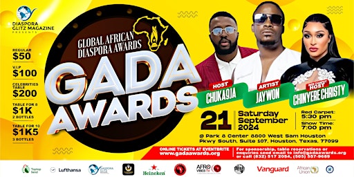 Primaire afbeelding van GLOBAL AFRICAN DIASPORA AWARDS (GADA AWARDS)