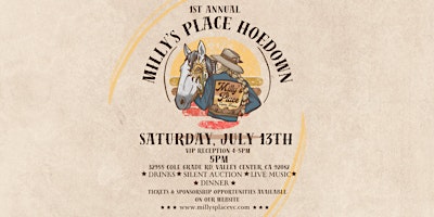 Imagem principal do evento 1st Annual Milly's Place Hoedown