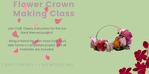 Flower crown making class primary image