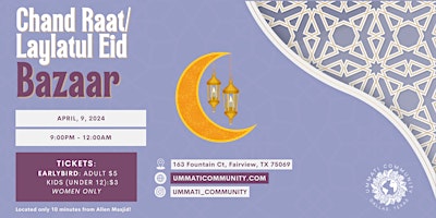 Ummati Chaand Raat/Layatul Eid Bazaar primary image