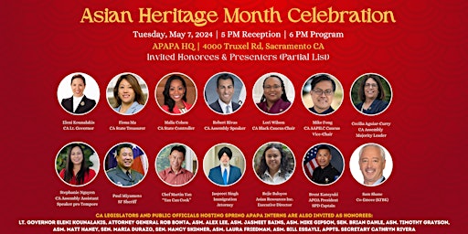 Primaire afbeelding van APAPA Asian Heritage Month Celebration