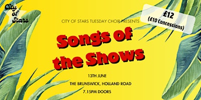 Imagem principal do evento Tuesday Choir presents...Songs of the Shows
