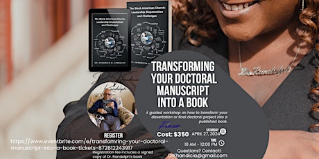 Transfomring Your Doctoral Manuscript Into a Book