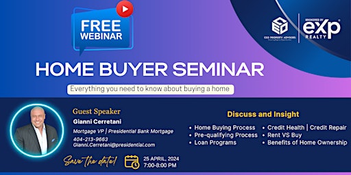 Imagem principal do evento Everything You Need To Know About Buying A Home!
