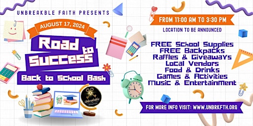 Road To Success: Back To School Bash primary image