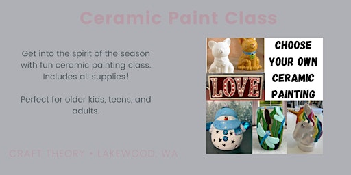 Primaire afbeelding van Ceramic Paint class