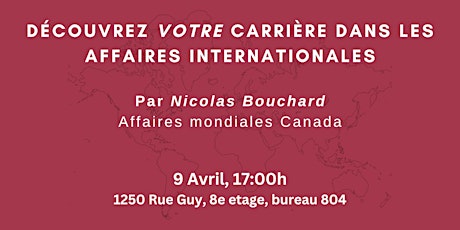 Découvrez votre carrière dans les affaires internationales