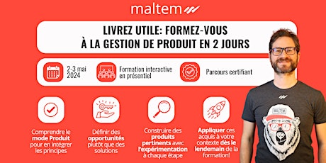 Livrez utile: formez-vous à la gestion de #Produit en 2  jours