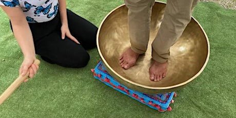 Yoga & Sound Bath with a 24-inch Bronze Singing Bowl.