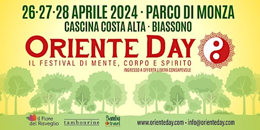 Primaire afbeelding van WORKSHOP -- Oriente Day Festival - 26, 27, 28 aprile Parco di Monza