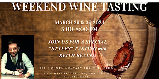 Imagem principal do evento Weekend  Wine Tasting (Friday & Saturday)