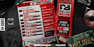 Drum & Bass Classics | London All Dayer | 2nd Birthday primary image