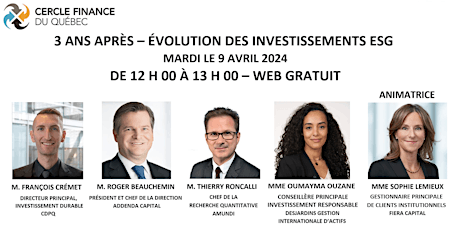 Image principale de 3 ANS APRÈS - ÉVOLUTION DES INVESTISSEMENTS ESG