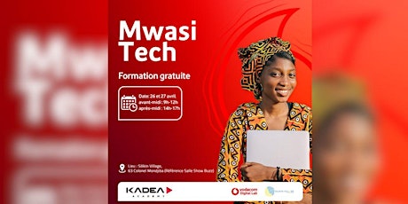 2 jours de formation gratuite Mwasi Tech Kinshasa 26 et 27 avril