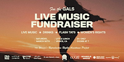 Primaire afbeelding van For the Gals - Live Music Fundraiser