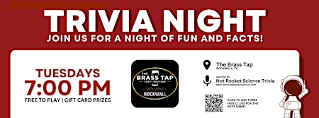 Image principale de The Brass Tap Rockwall Trivia Night