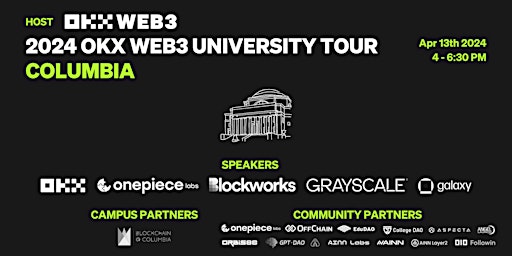 Imagen principal de OKX Web3 University Tour - Columbia University
