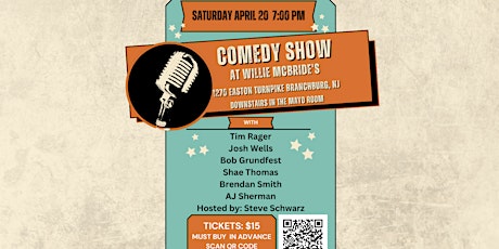 Saturday Night Comedy Show at Willie McBride's in Branchburg