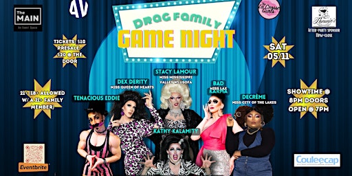 Imagem principal do evento Drag Family Game Night - *New Date 8/17