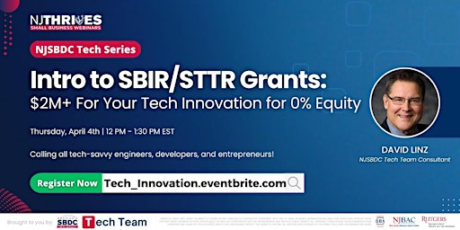 Imagen principal de Intro to SBIR/STTR Grants: $2M+ For Your Tech Innovation for 0% Equity